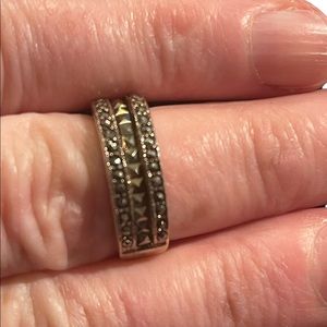 Vintage 925 sterling silver ring marcasite